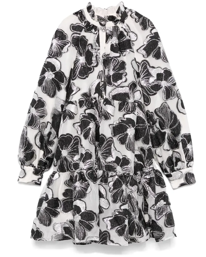 Stine Goya Gestuftes Minikleid aus Anemonen-Jacquard - Weiß Weiß