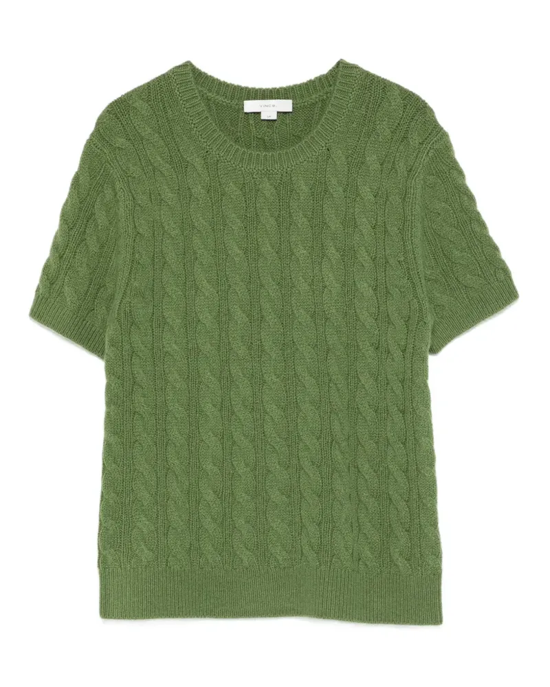 Vince cable-knit short-sleeve T-shirt - Grün Grün
