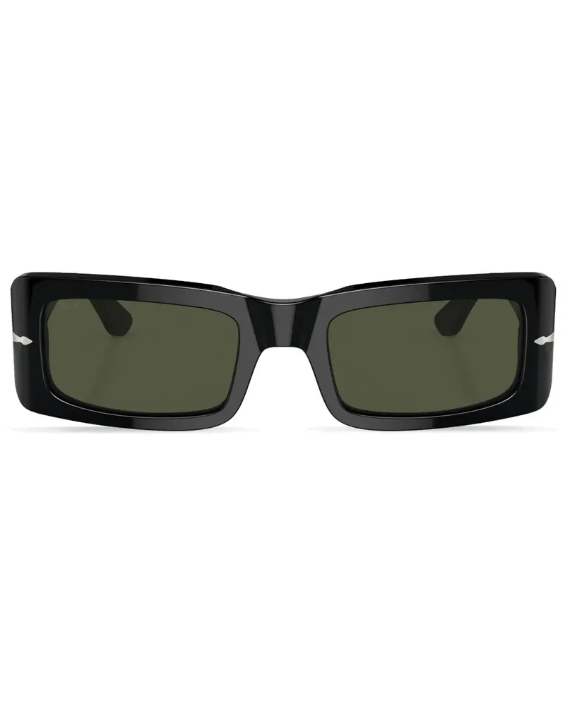 Persol Francis Sonnenbrille mit eckigem Gestell - Schwarz Schwarz