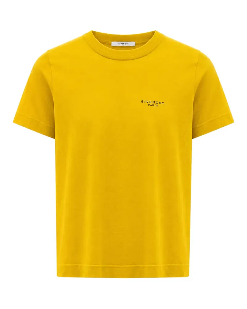 Givenchy Kurzärmeliges T-Shirt mit Logo-Print - Gelb Gelb