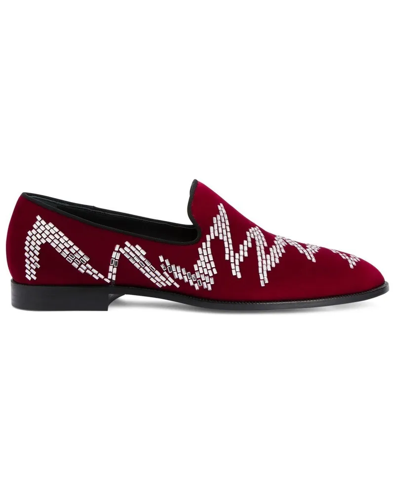 Giuseppe Zanotti Verzierte Jareth Shake Loafer Rot