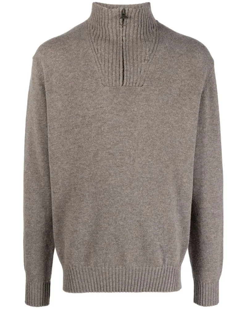 Barbour Pullover mit Reißverschluss - Braun Braun