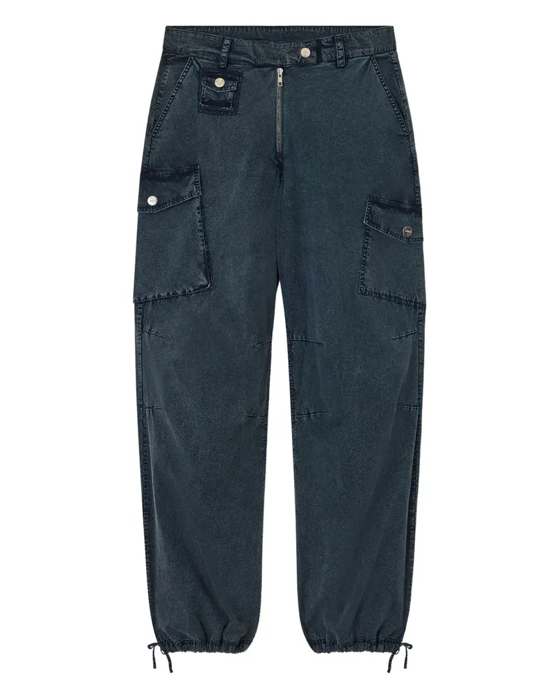 Ganni Hose mit aufgesetzten Taschen - Blau Blau