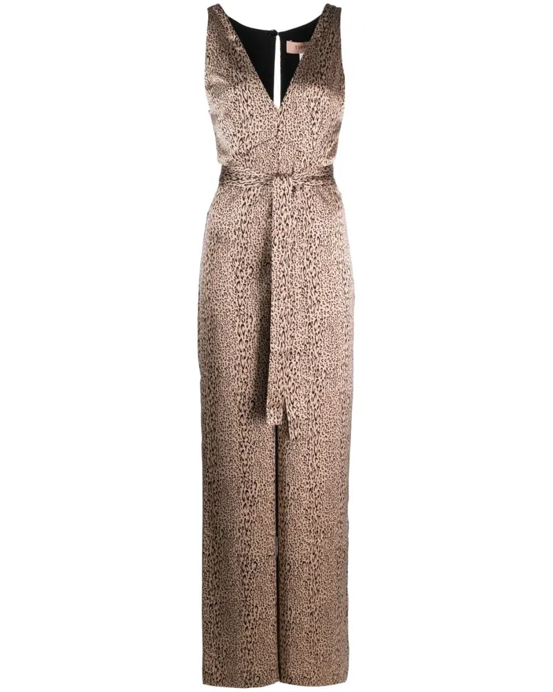 Twin-Set Jumpsuit mit Leoparden-Print - Nude Nude