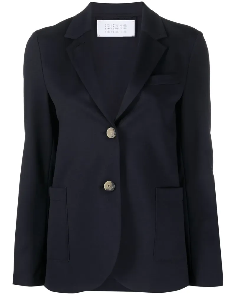 Harris Wharf London Blazer mit abgerundetem Saum - Blau Blau