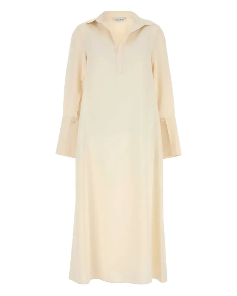 Max Mara Ossola Kleid mit Spreizkragen - Nude Nude