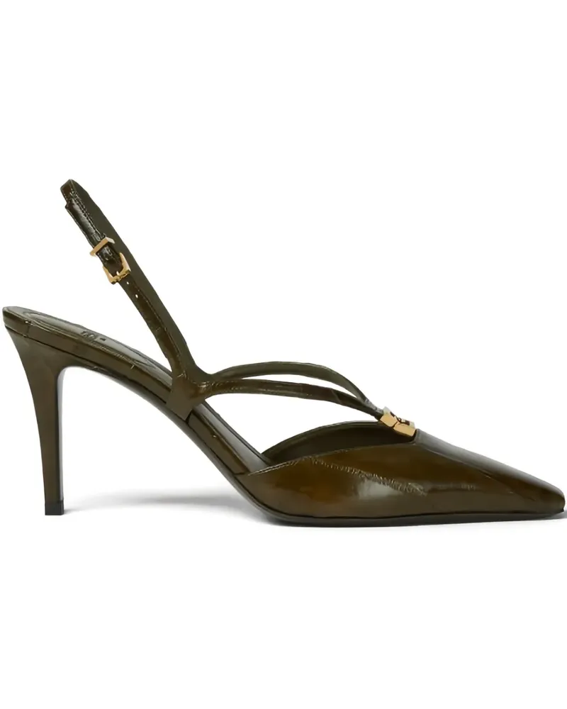 Fendi Pumps mit Logo - Grün Grün