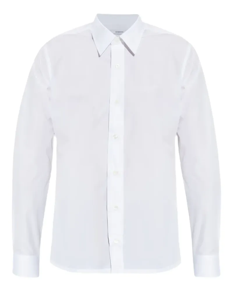 Givenchy Schmales Hemd mit Logo - Weiß Weiß