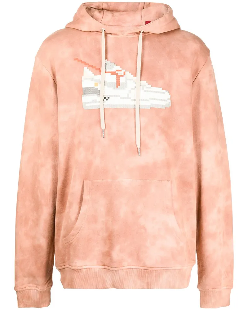 Mostly Heard Rarely Seen Hoodie mit Batikmuster Rosa