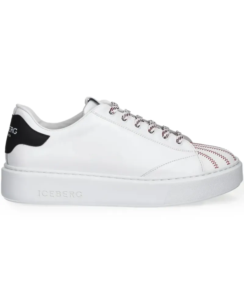 Iceberg Sneakers mit Ziernaht - Weiß Weiß