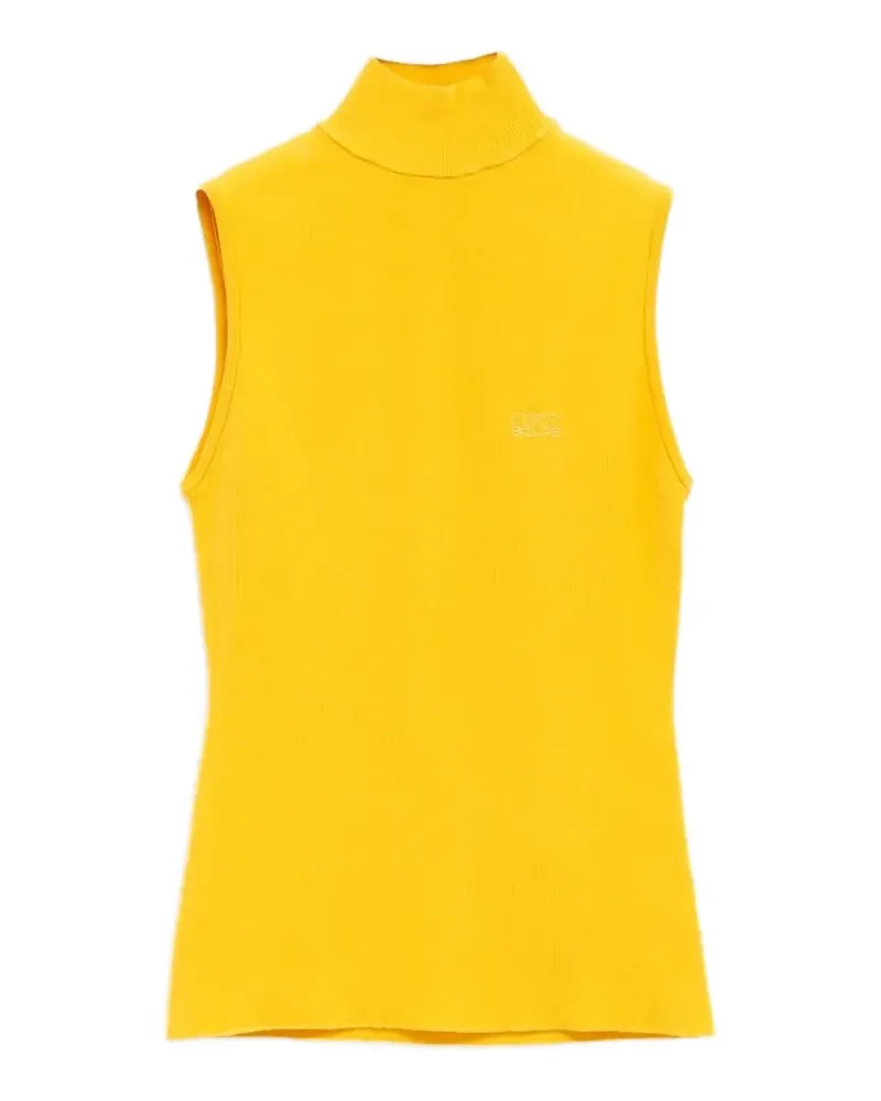 Loewe Rollkragenoberteil mit Logo - Gelb Gelb