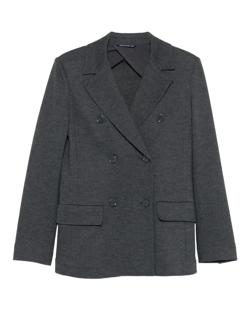 Max Mara Max Mara Doppelreihiger Blazer - Grau Grau