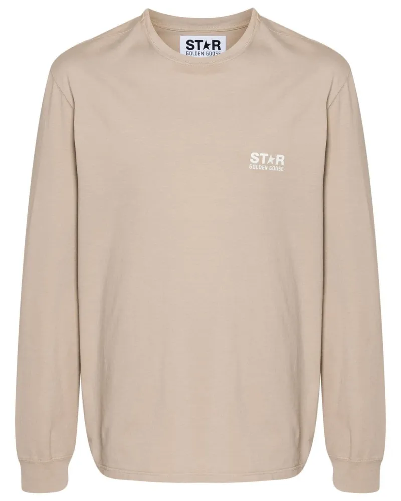 Golden Goose T-Shirt mit Logo-Print - Nude Nude