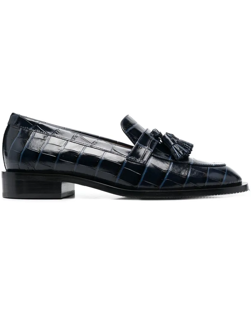 Stuart Weitzman Loafer mit Kroko-Effekt - Blau Blau