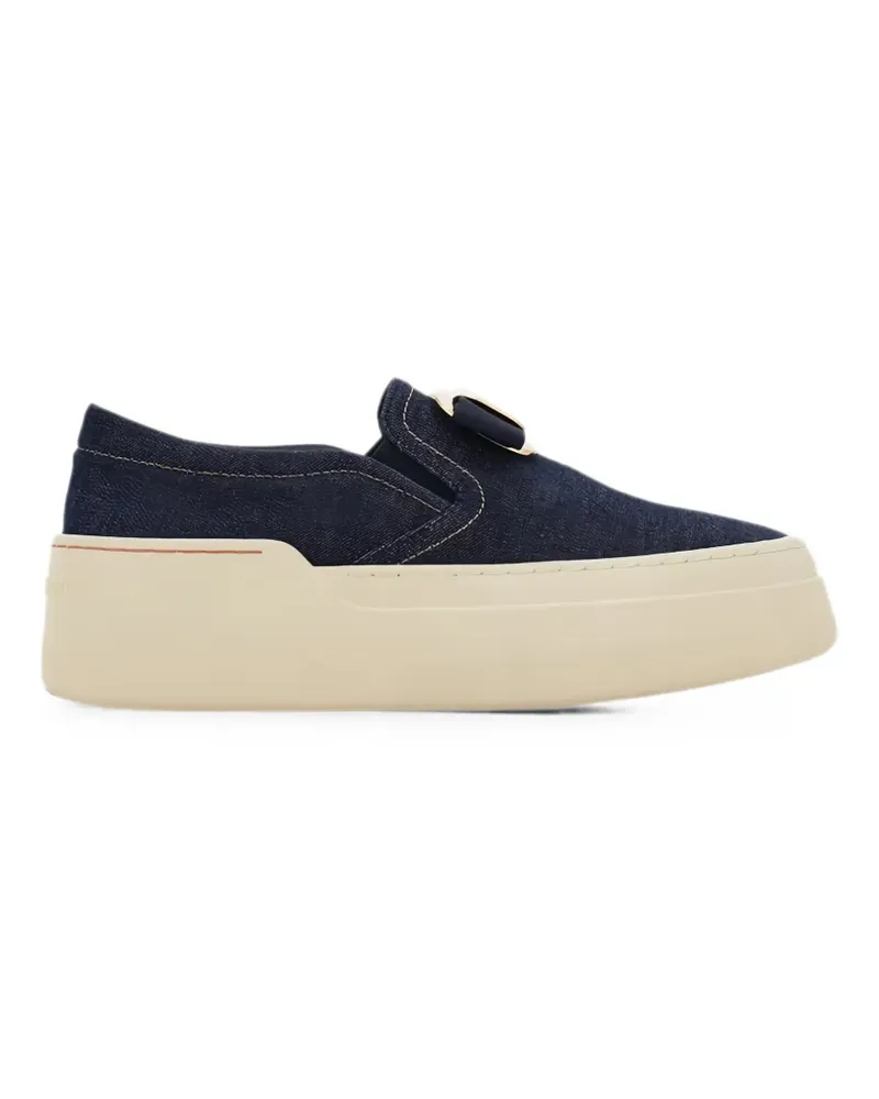 Ferragamo Vara Plate Slip-On-Schuhe - Blau Blau