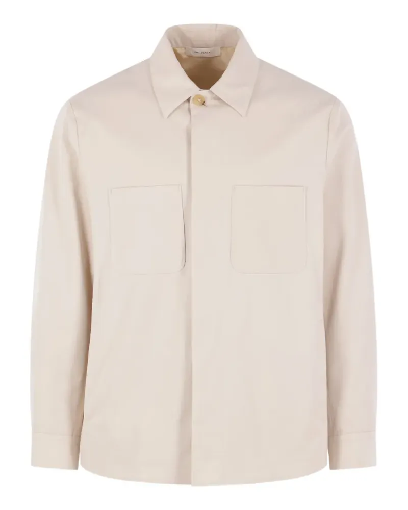 Umit Benan Jerome patch-pocket twill-pocket overshirt - Nude Nude