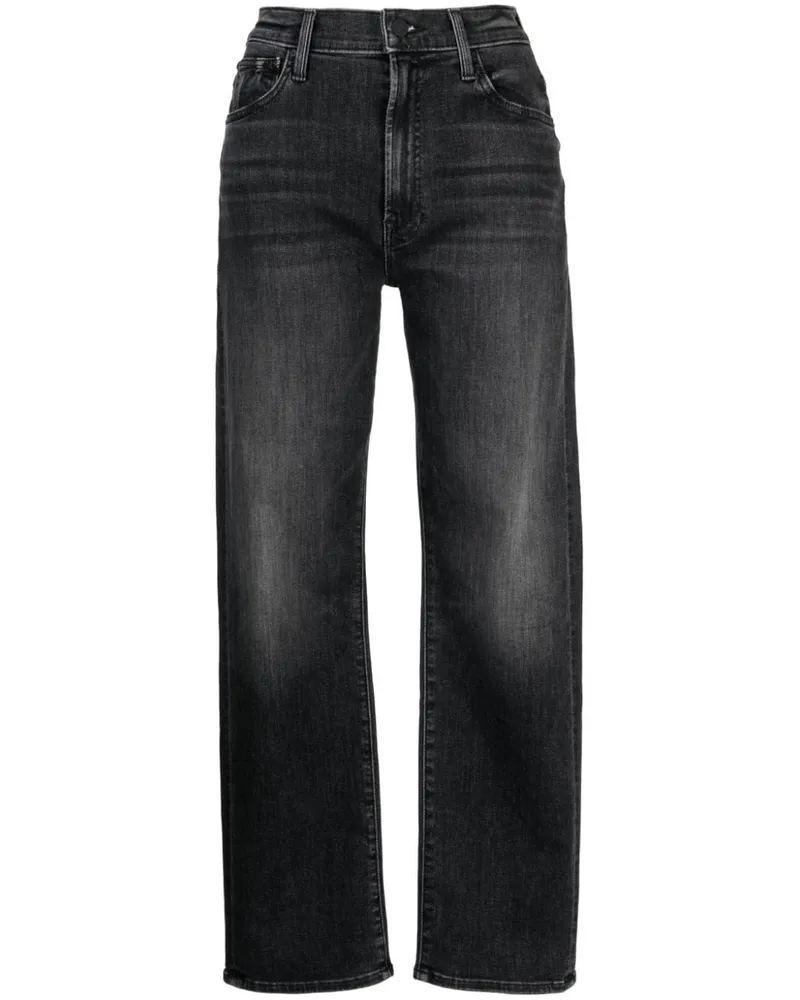 Mother The Ditcher Straight-Leg-Jeans - Schwarz Schwarz