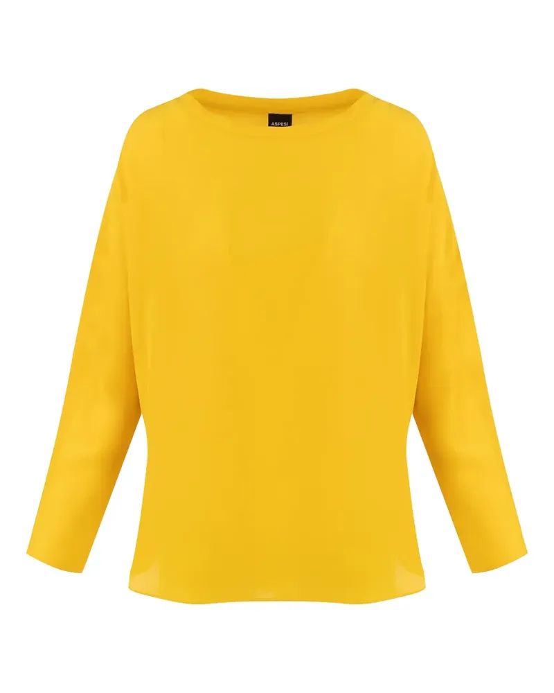 ASPESI Oberteil mit U-Boot-Ausschnitt - Gelb Gelb