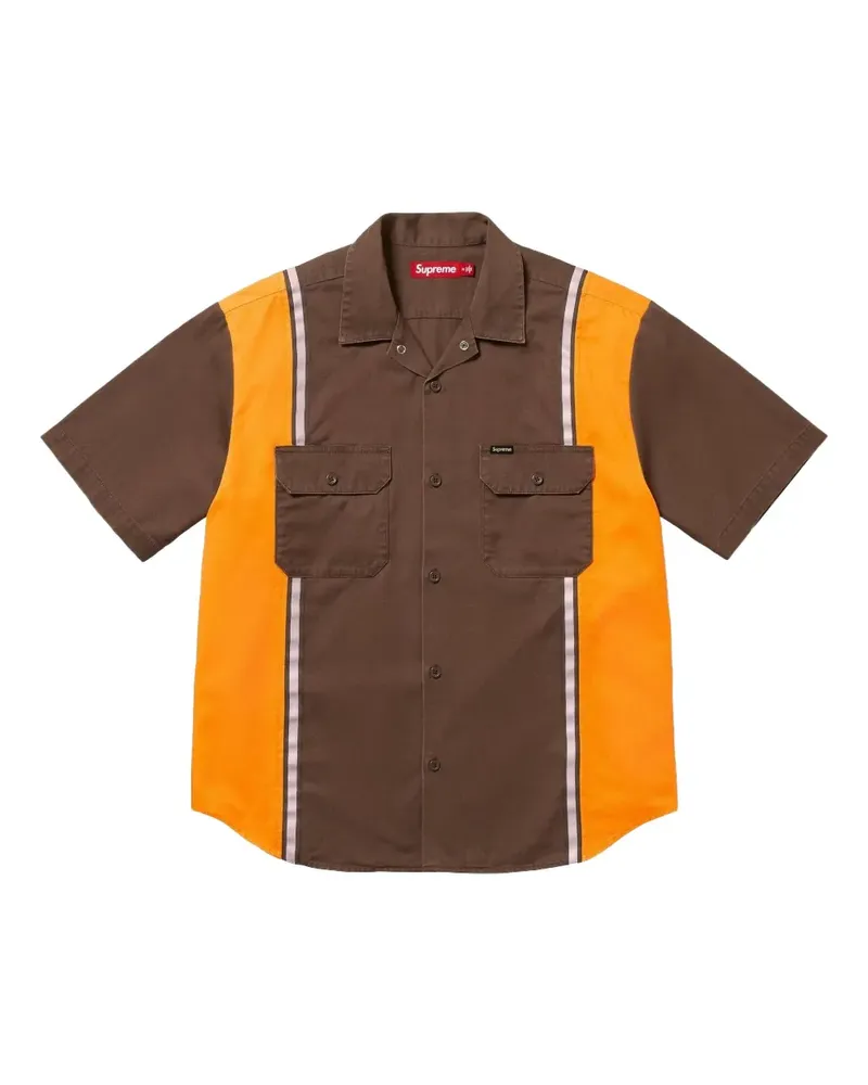 Supreme Being Stadium Reflective Stripe "Brown" Hemd - Braun Braun