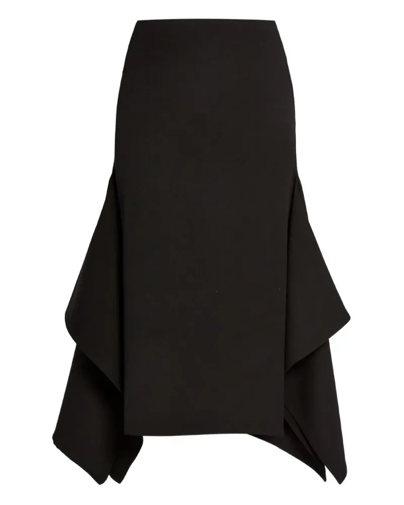 Erdem Midirock mit Rüschen - Schwarz Schwarz