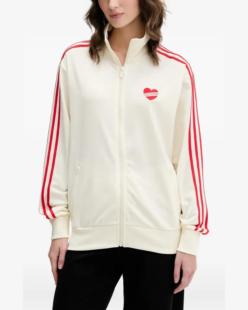 adidas Gestreifte Jacke mit Herzstickerei - Nude Nude
