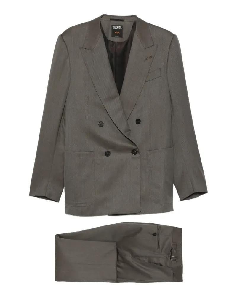 Ermenegildo Zegna double-breasted wool suit - Grau Grau