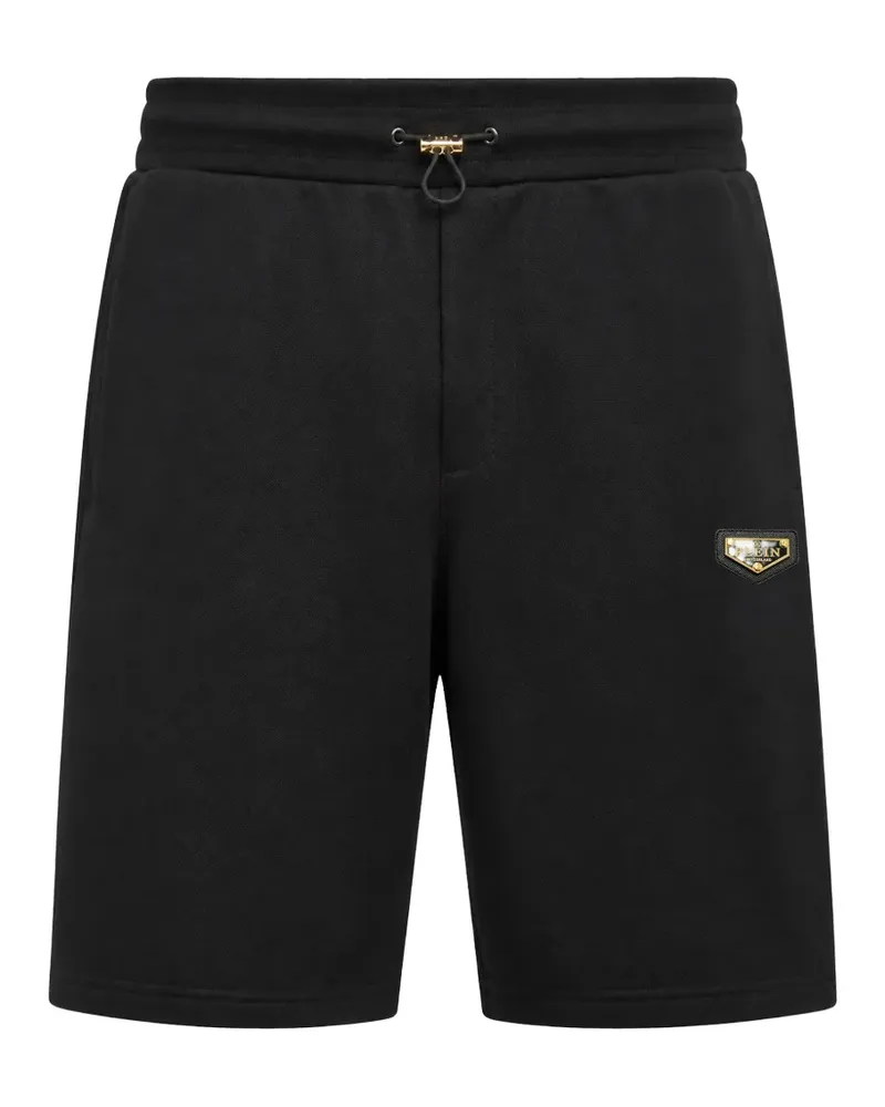 Philipp Plein Joggingshorts mit Knopfleiste - Schwarz Schwarz