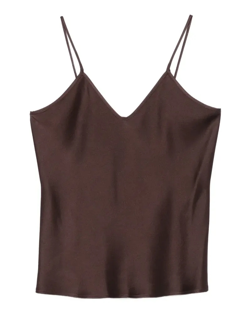 Max Mara satin V-neck top - Braun Braun