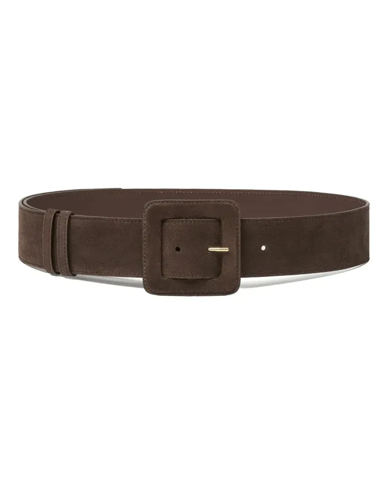 Fabiana Filippi suede square-buckle belt - Braun Braun
