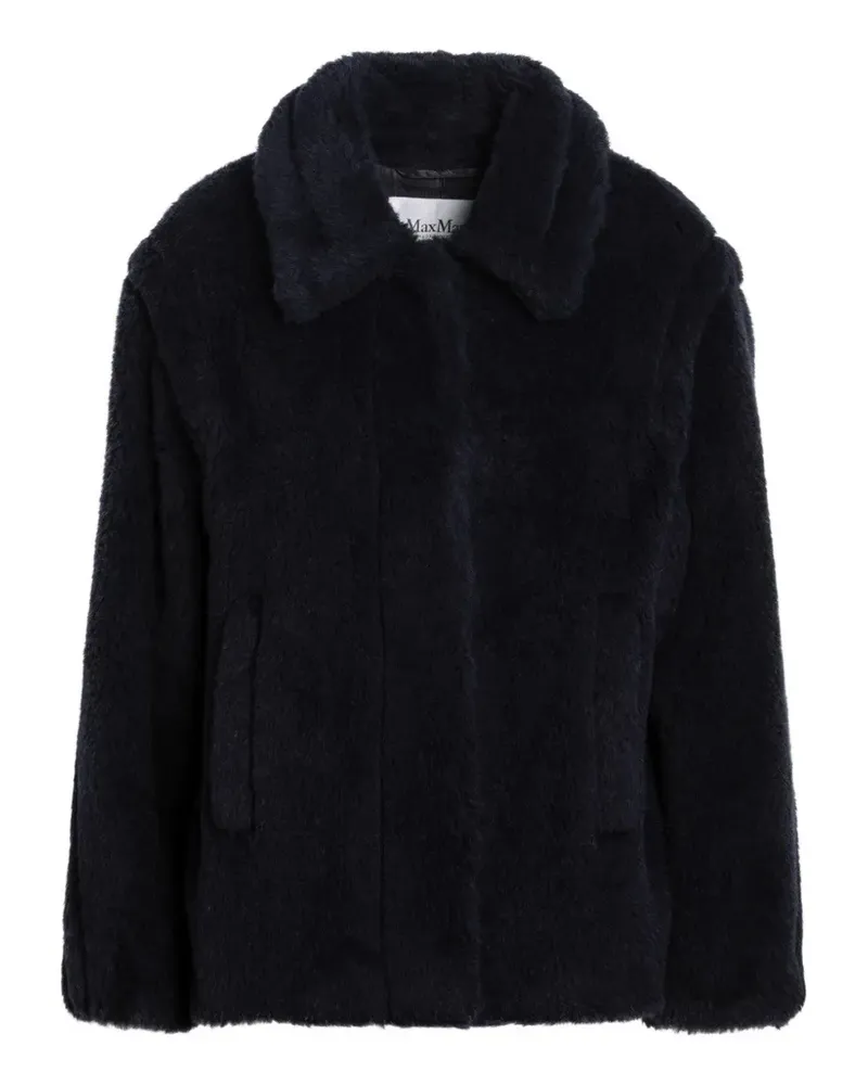 Max Mara faux-fur coat - Blau Blau