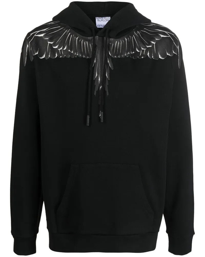 Marcelo Burlon | County of Milan Hoodie mit Logo-Print Schwarz