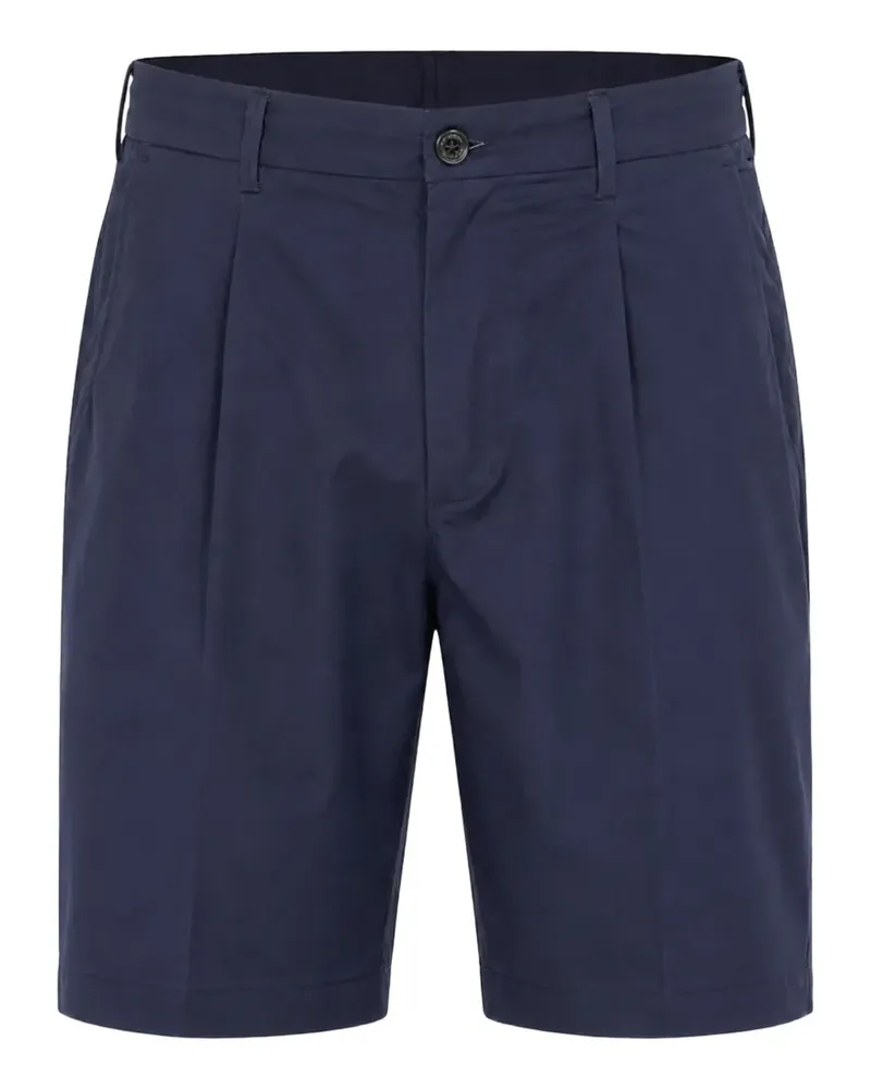 Brooksfield pleated elasticated-waist shorts - Blau Blau