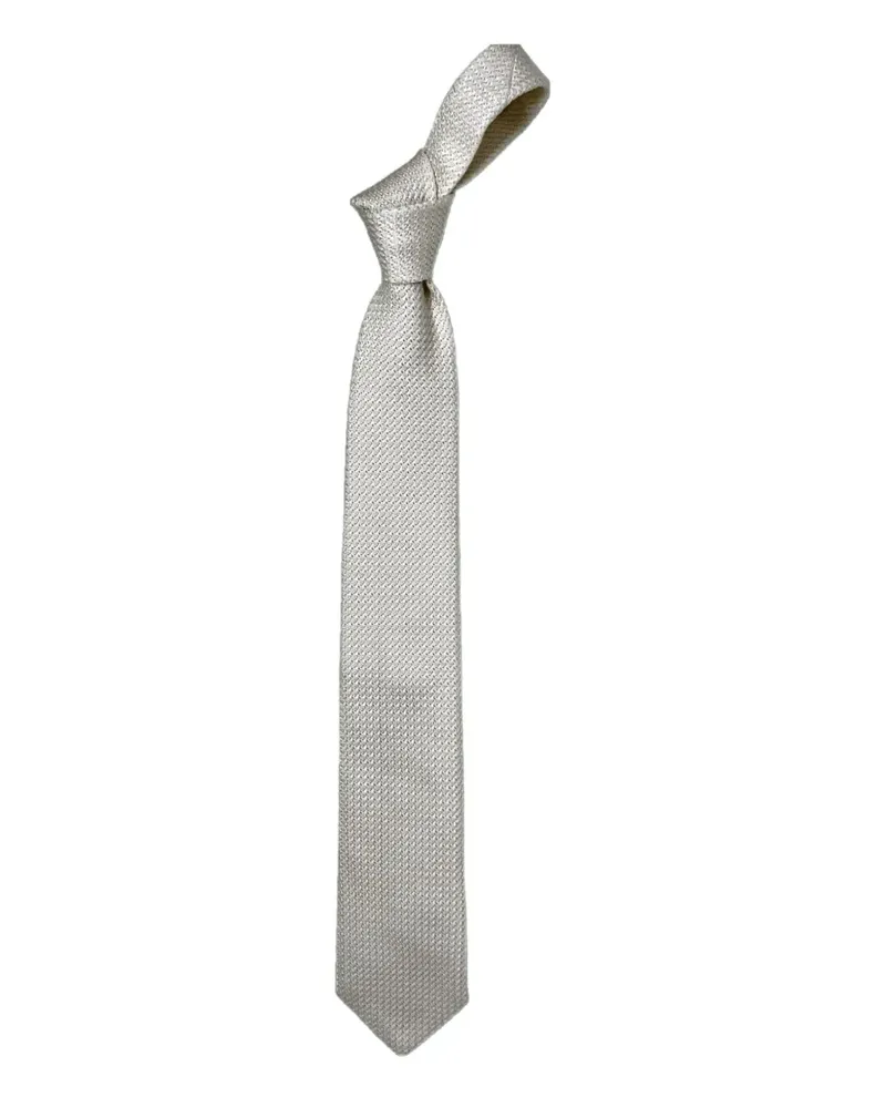 Ascot patterned tie - Grau Grau