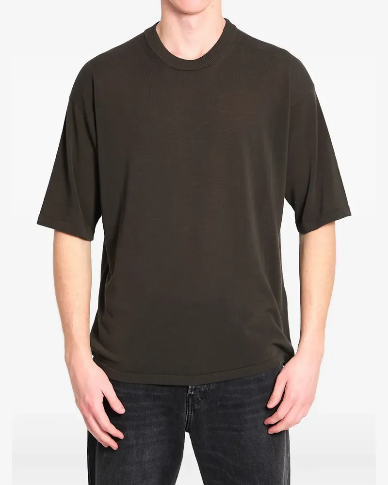 Roberto Collina ribbed crew neck T-shirt - Braun Braun