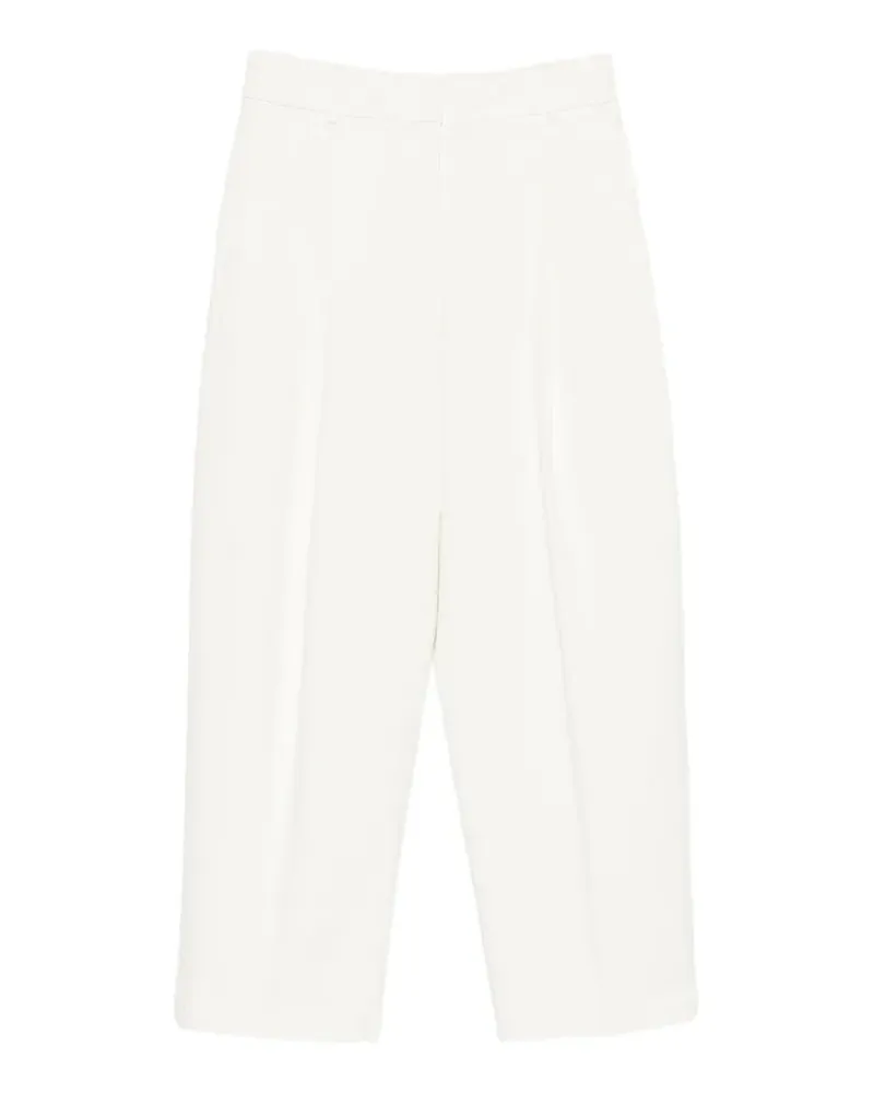 VIA MASINI 80 pleated wide-leg trousers - Weiß Weiß