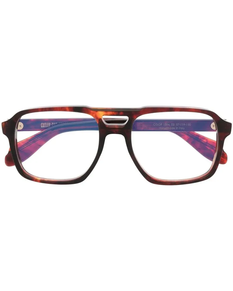 Cutler and Gross Brille mit breitem Gestell - Rot Rot