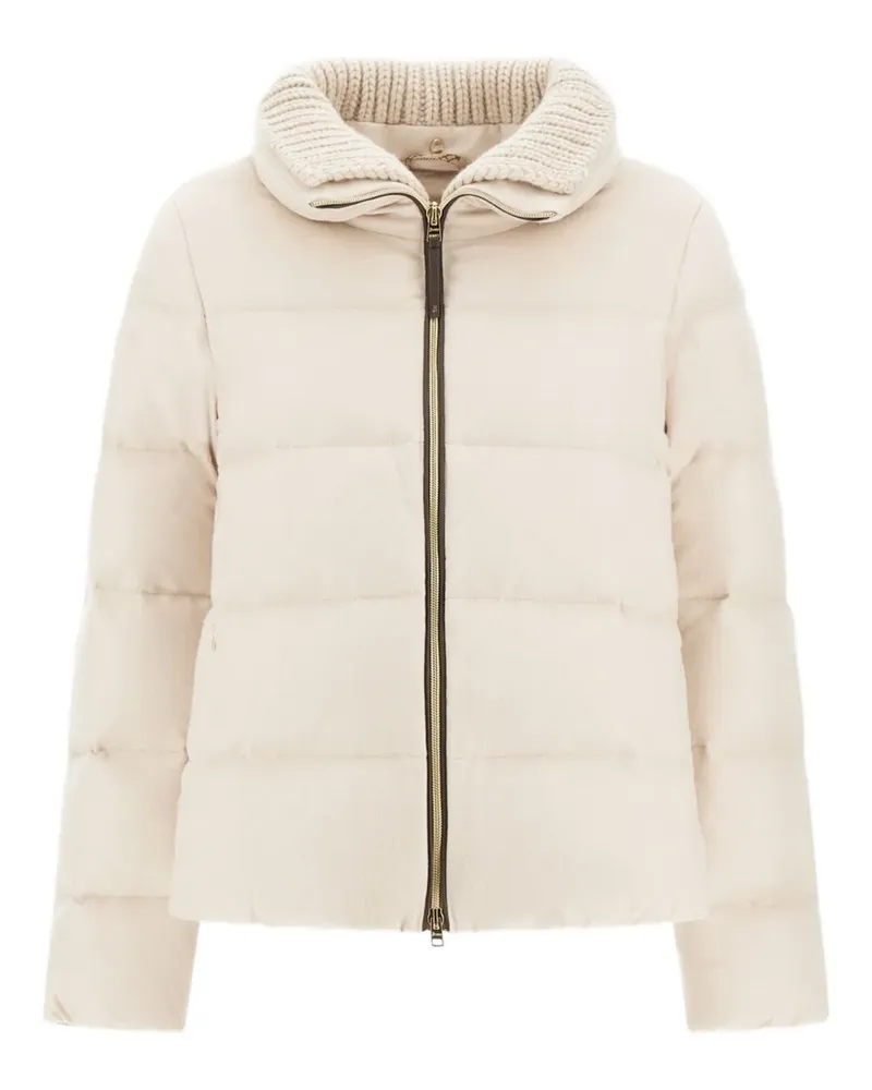 Herno Gestreifte Steppjacke - Nude Nude