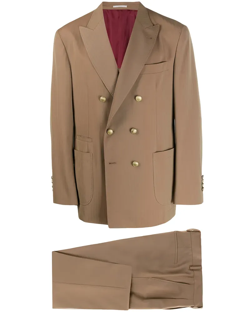 Brunello Cucinelli Zweifarbiger Anzug - Braun Braun