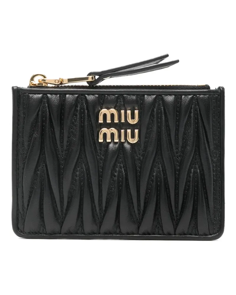 Miu Miu logo-detail wallet - Schwarz Schwarz