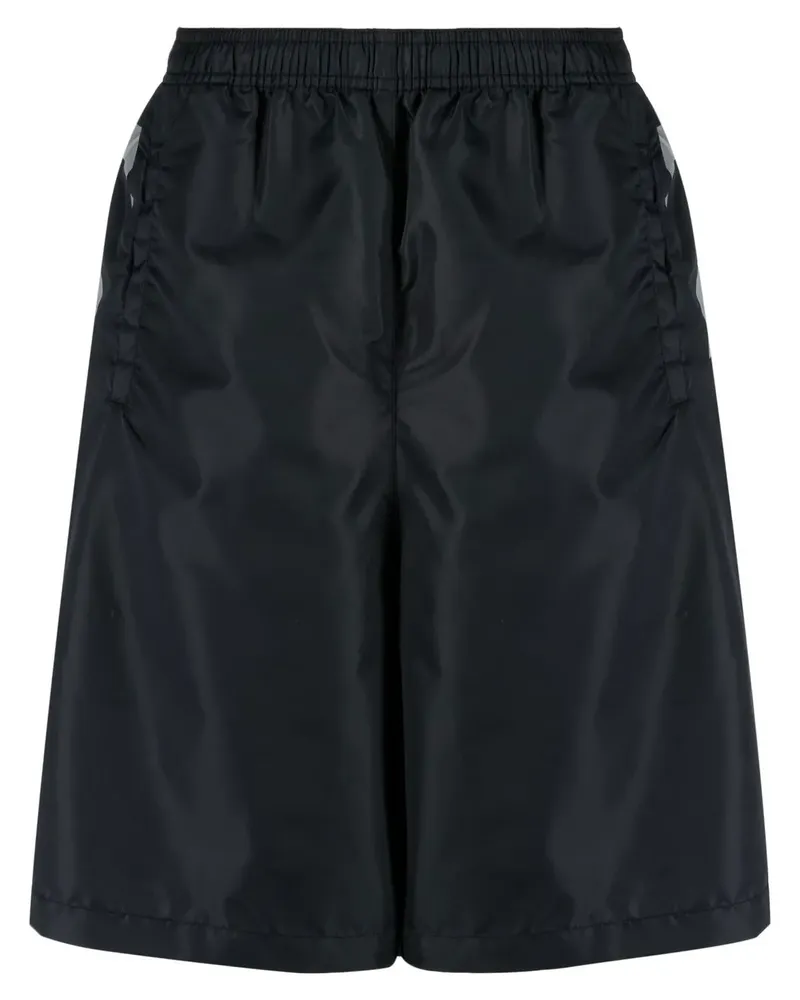 OFF-WHITE Badeshorts mit diagonalen Streifen - Schwarz Schwarz