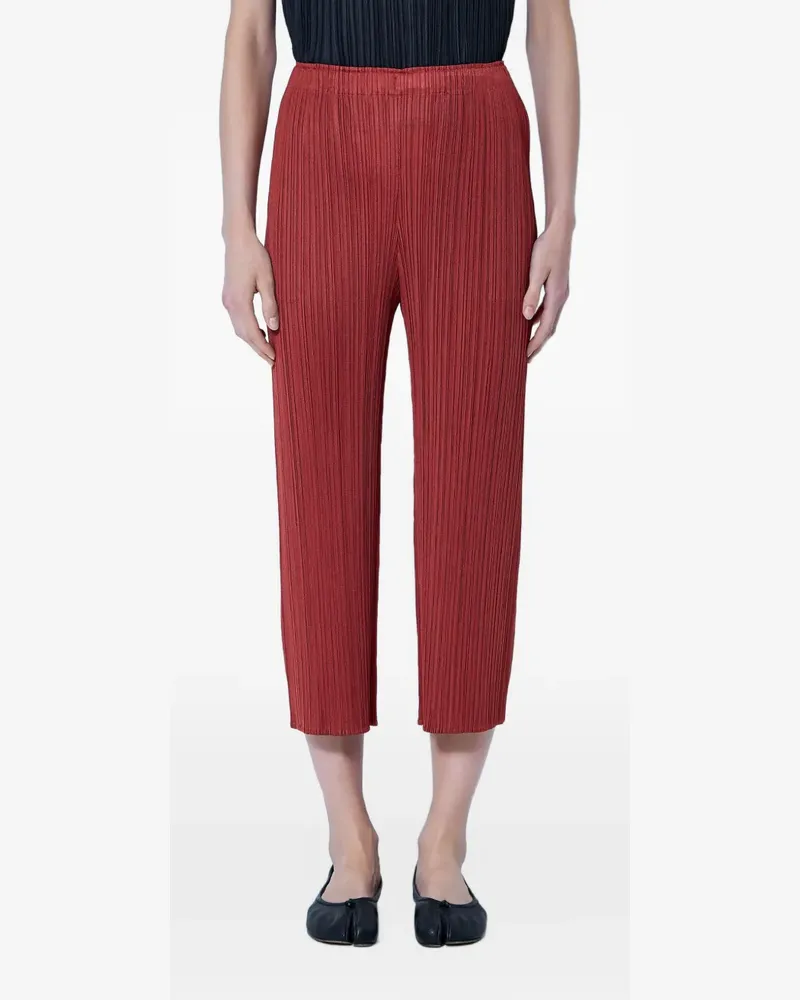 Issey Miyake Monthly Colors: September pleated cropped trousers - Rot Rot