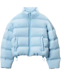 Alexander Wang Cropped-Jacke mit Logo Blau