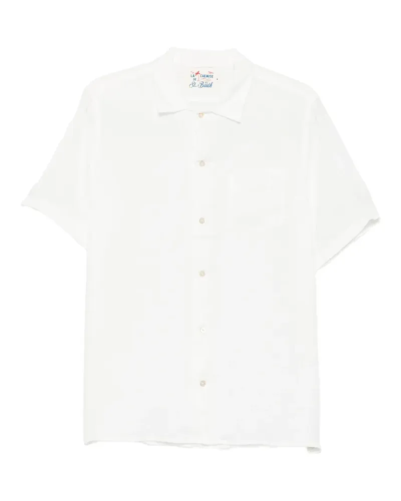 MC2 Saint Barth short-sleeved linen shirt - Weiß Weiß