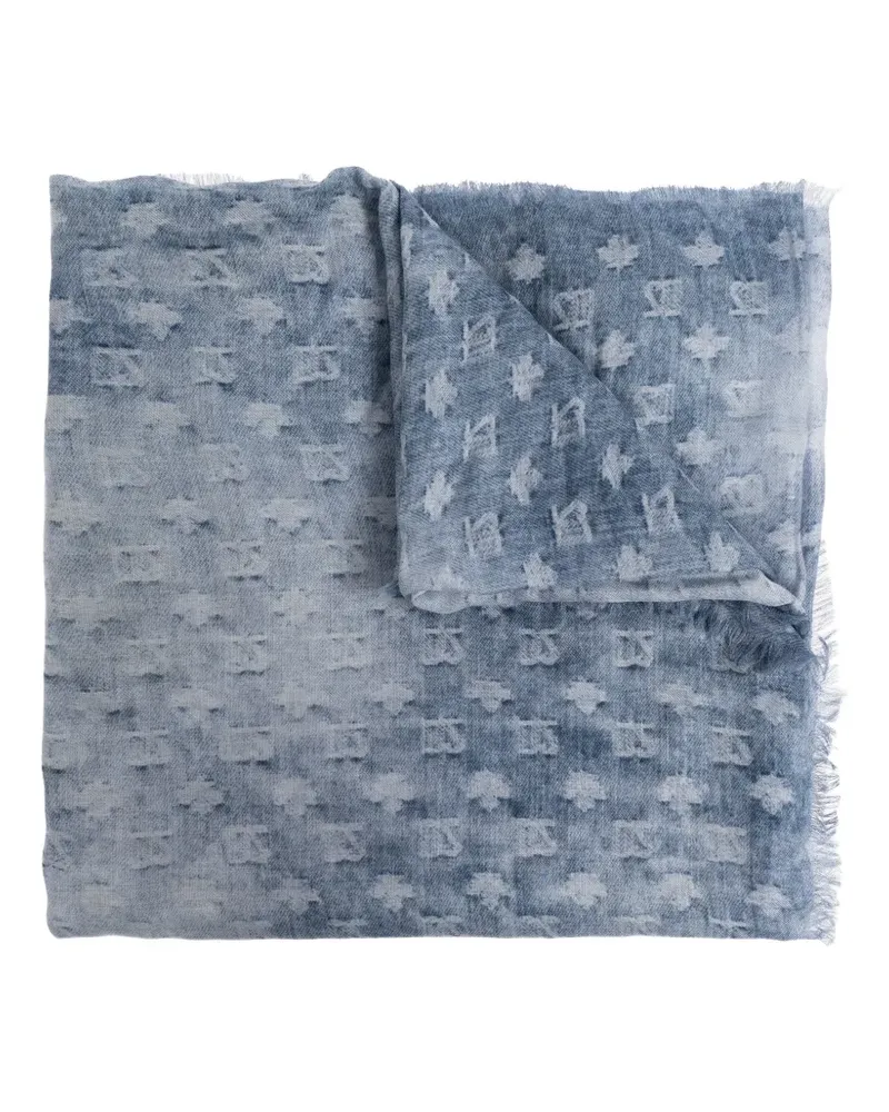 Dsquared2 fringed patterned scarf - Blau Blau