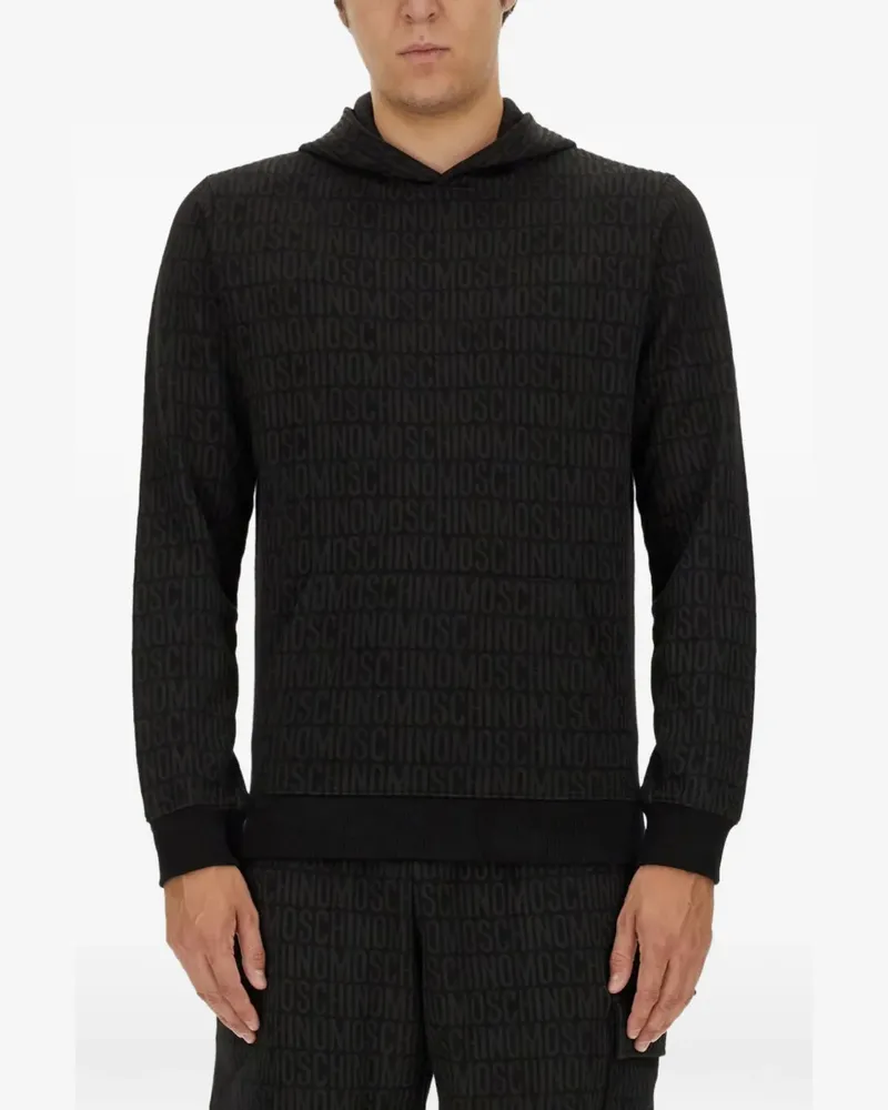 Moschino all-over logo hoodie - Schwarz Schwarz