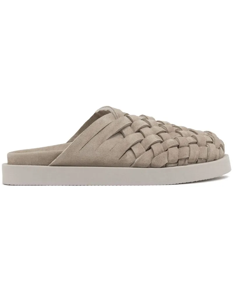 Buttero Gewebte Slipper aus Wildleder - Nude Nude