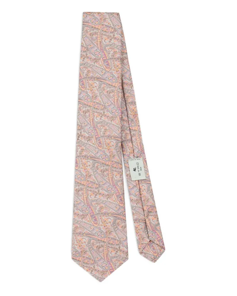 Etro Jacquard-Krawatte mit Paisleymuster - Nude Nude