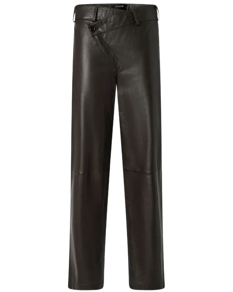 Pinko Schmale Lederhose - Braun Braun