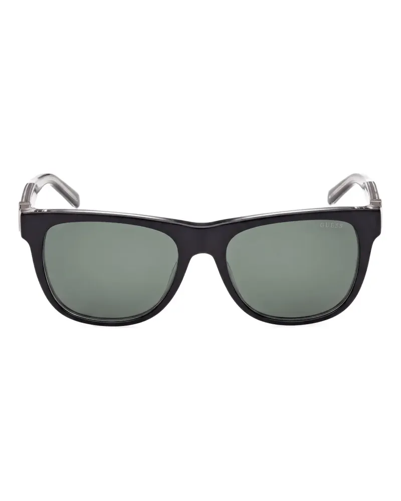 Guess Sonnenbrille mit eckigem Gestell - Schwarz Schwarz