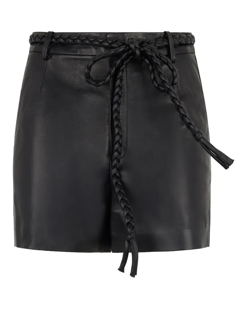 Valentino Garavani Shorts mit geflochtenem Gürtel - Schwarz Schwarz